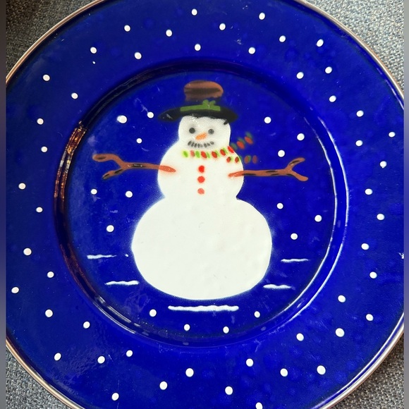 Enamelware snowman plate - Picture 1 of 2